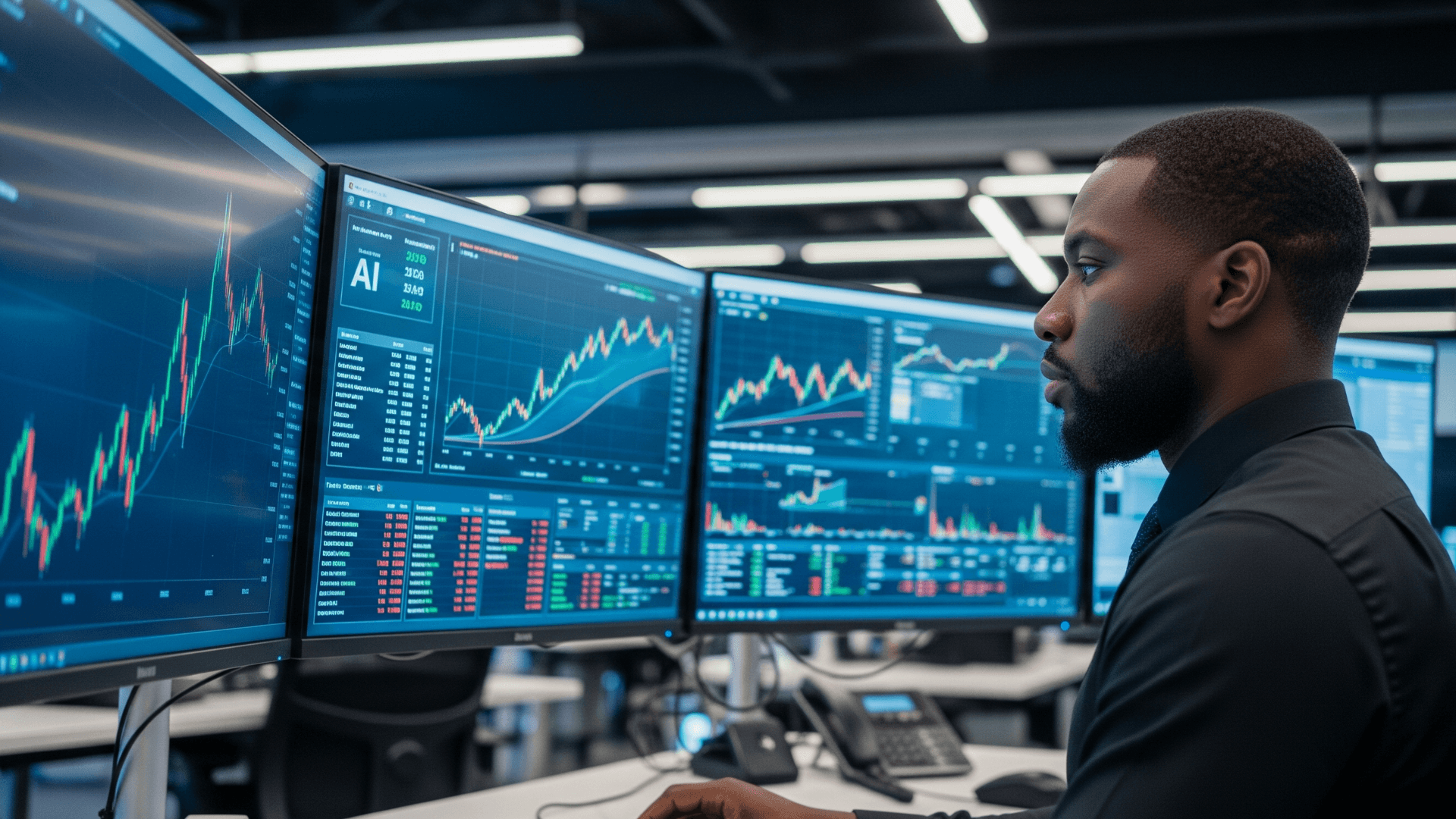 Professional working in modern office environment